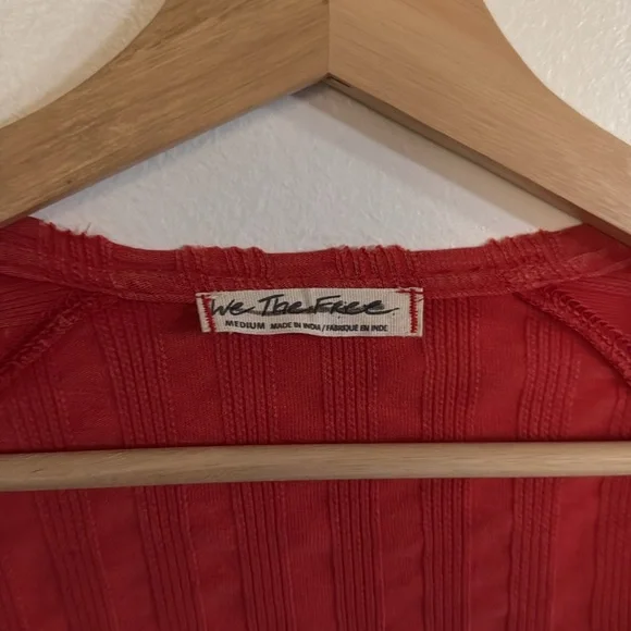 Free people wild hearts long sleeve thermal top medium - Picture 3 of 5